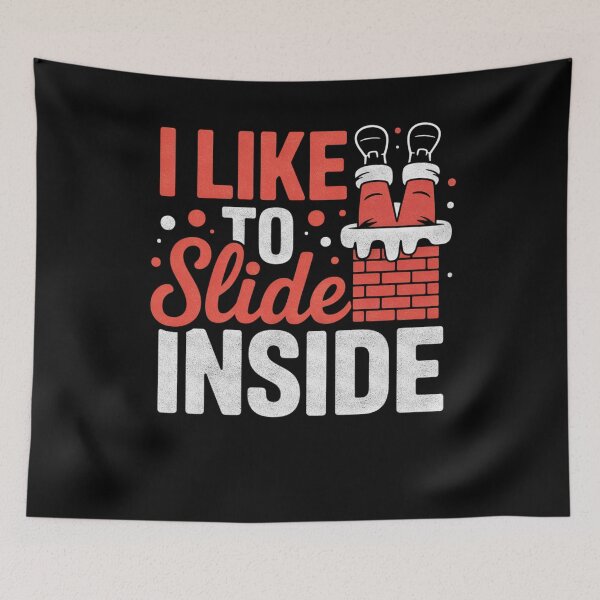 Item preview, I Like To Slide Inside Funny Couple Christmas Humor designed and sold by FreshVibe Prints.