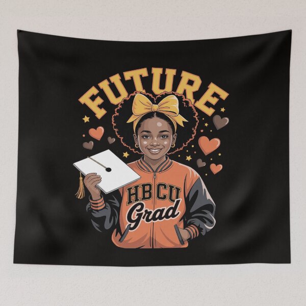 Item preview, Black Girl Future HBCU Graduate Afro College Graduation Kids designed and sold by silladive.