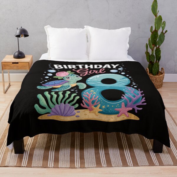 Item preview, Birthday Girls 8th Sea Turtle 8 Year Old Ocean Aquarium designed and sold by silladive.