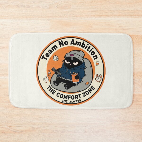 Item preview, Team No Ambition The Comfort Zone | Lazy Couch Potato Cat | Black Scowl designed and sold by IAPICTURE.