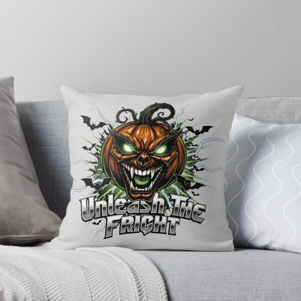 Item preview, Unleash The Fright Evil Pumpkin Horror Art designed and sold by SoftyDesigns.
