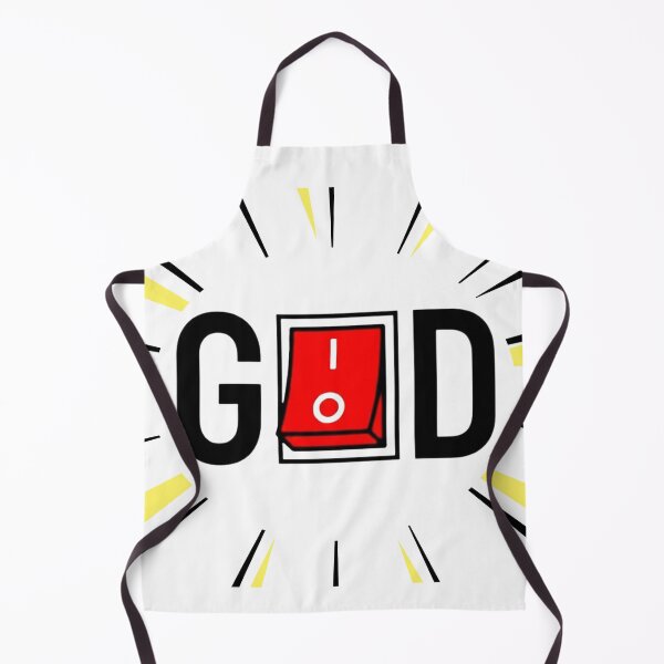 Item preview, GOD On/Off Switch Minimalist Christian Tee designed and sold by FitnWear.