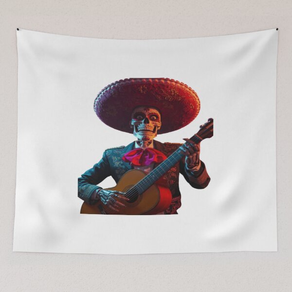 Item preview, Mariachi Skeleton Day of the Dead Art designed and sold by TFM-Fashion.