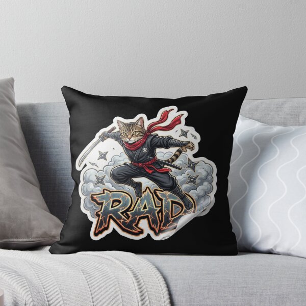Item preview, Ninja Cat Assassin Graphic: Action-Packed Samurai Cat with Katana designed and sold by FluffinCool.