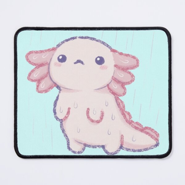 Item preview, Sad Axolotl in the Rain Kawaii designed and sold by ArtPandax.