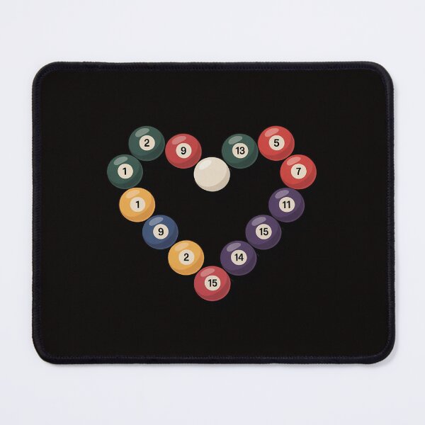 Item preview, Billiard Pool Billiard Ball Billiard player lover heart men designed and sold by silladive.