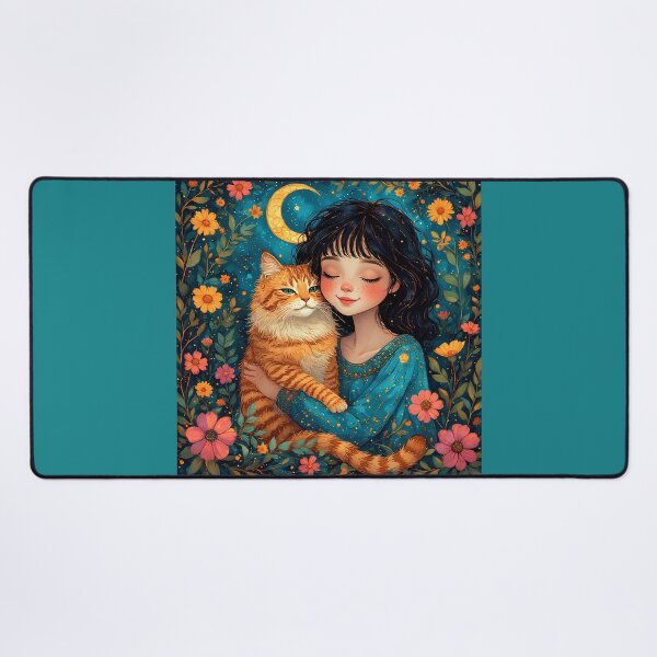 Item preview, Beautiful girl with a cat. designed and sold by Natalia-Vlad.