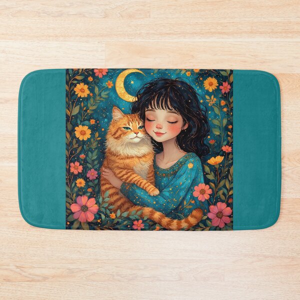 Item preview, Beautiful girl with a cat. designed and sold by Natalia-Vlad.