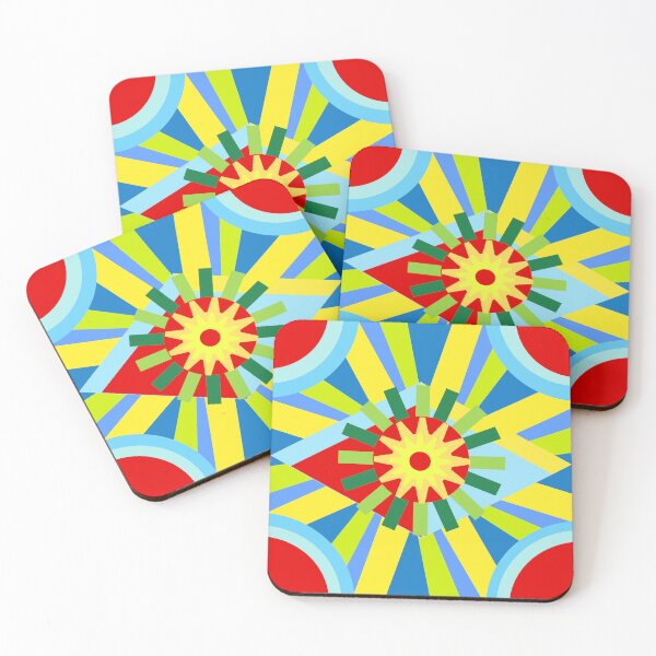 Item preview, Calm Rays - Vibrant Symmetry Abstract Sunburst Pattern designed and sold by Pink Space Studio.