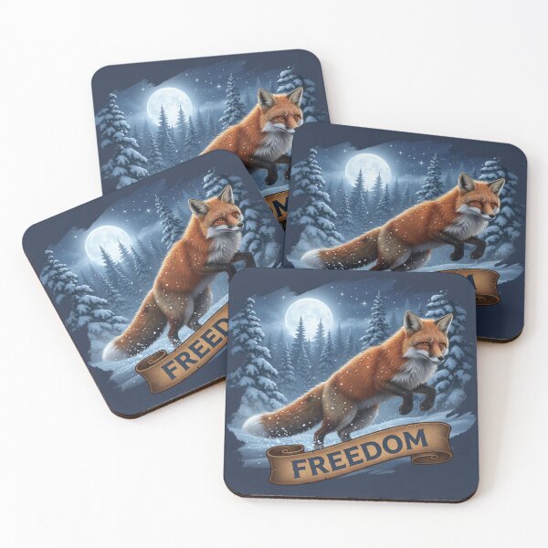 Item preview, Freedom Fox in Moonlight | Winter Wildlife Spirit T-Shirt designed and sold by FluffinCool.