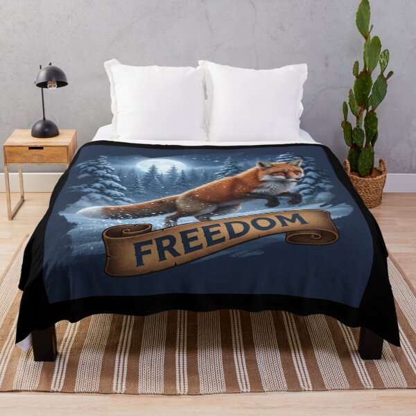 Item preview, Freedom Fox in Moonlight | Winter Wildlife Spirit T-Shirt designed and sold by FluffinCool.