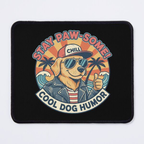 Item preview, Cool Dog Humor T-Shirt | Stay Paw-Some Retro Summer Vibe designed and sold by FluffinCool.
