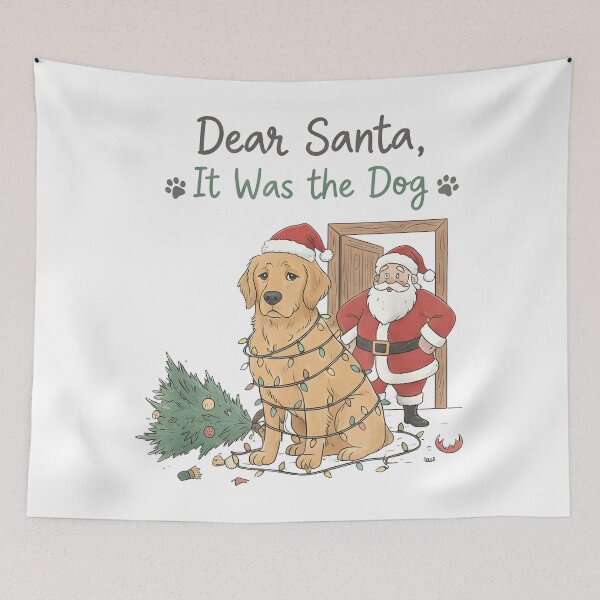 Item preview, funny holiday Dear Santa, It Was the Dog designed and sold by Uglyandcute.