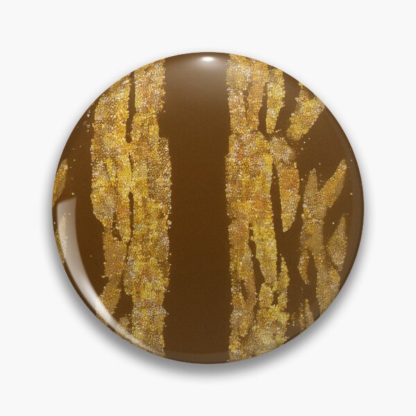 Item preview, Gold Glitter Zebra Stripes on Brown Background designed and sold by SassyArtistry.