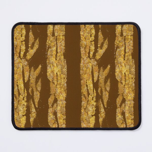 Item preview, Gold Glitter Zebra Stripes on Brown Background designed and sold by SassyArtistry.