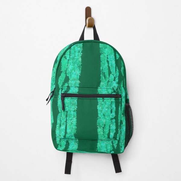 Item preview, Teal Glitter Zebra Stripes on Deep Green Background designed and sold by SassyArtistry.