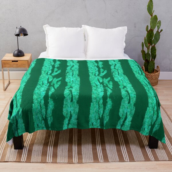 Item preview, Teal Glitter Zebra Stripes on Deep Green Background designed and sold by SassyArtistry.