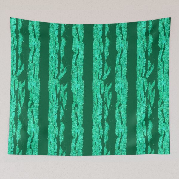 Item preview, Teal Glitter Zebra Stripes on Deep Green Background designed and sold by SassyArtistry.