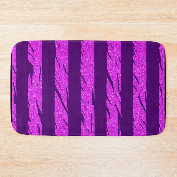 Item preview, Pink Glitter Zebra Stripes on Purple Background designed and sold by SassyArtistry.