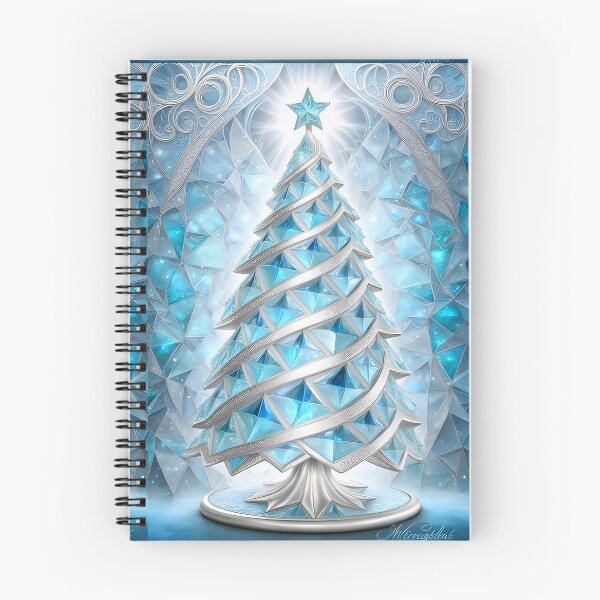 Item preview, SEASONS GREETING CHRISTMAS TREE Blue Sapphire Stained Glass Bejeweled Art Print on Demand ~Winter Wonderland Party Decoration~Birthday Gift~Favor designed and sold by Spinning Plates 360.