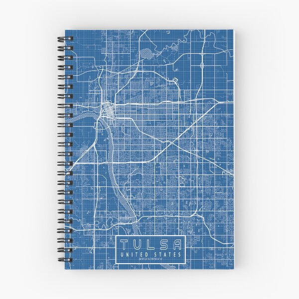 Item preview, Tulsa City Map of Oklahoma, USA - Blueprint designed and sold by deMAP.