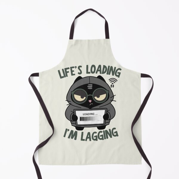 Item preview, Life's Loading I'm Lagging | Gamer Glitch Cat | Black Scowl designed and sold by IAPICTURE.