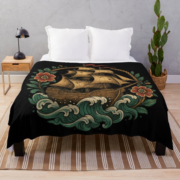 Item preview, Vintage Nautical Ship | Neo-Traditional Tattoo Art designed and sold by uNORTHODOX72.