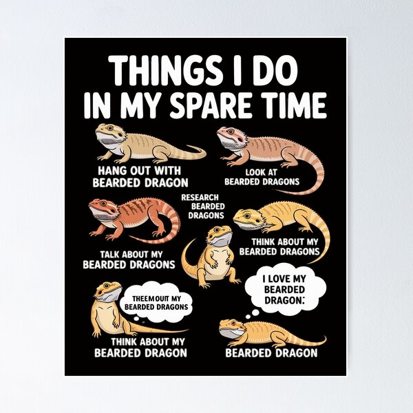 Item preview, Bearded Dragon Things I Do In My Spare Time Lizard designed and sold by demarioTTS.