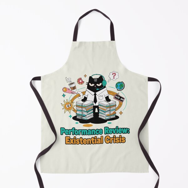 Item preview, Performance Review Existential Crisis | Corporate Burnout Cat | Black Scowl designed and sold by IAPICTURE.