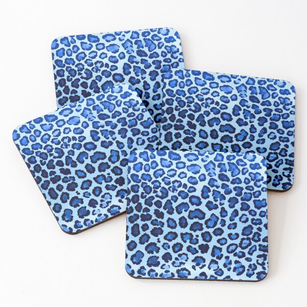Item preview, Blue Leopard Print Pattern designed and sold by SassyArtistry.