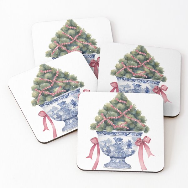Item preview, Sweet Coquette Chinoiserie Christmas Tree in Footed Planter designed and sold by TheChinoiserie.