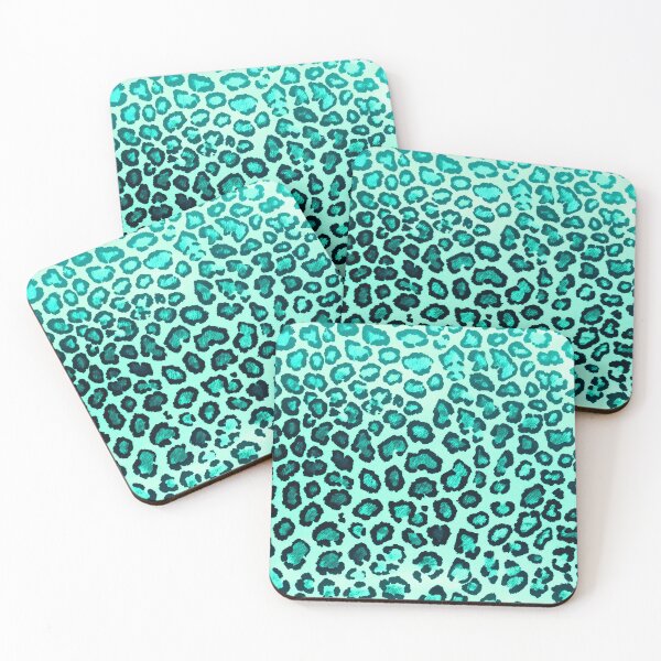 Item preview, Turquoise Leopard Print Pattern designed and sold by SassyArtistry.