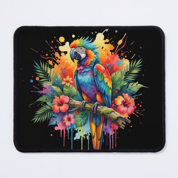 Item preview, Vibrant Watercolor Parrot Sticker | Tropical Rainbow Bird Splash Art designed and sold by FluffinCool.