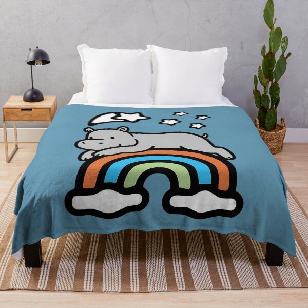Item preview, Funny Hippo Clouds Stars Cartoon Animal designed and sold by NosandEdgy.