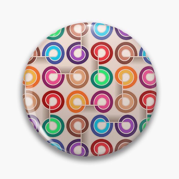 Item preview, Retro pattern of coloured interlinked circles. designed and sold by claireseyeview.