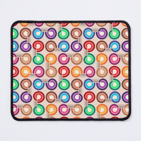 Item preview, Retro pattern of coloured interlinked circles. designed and sold by claireseyeview.