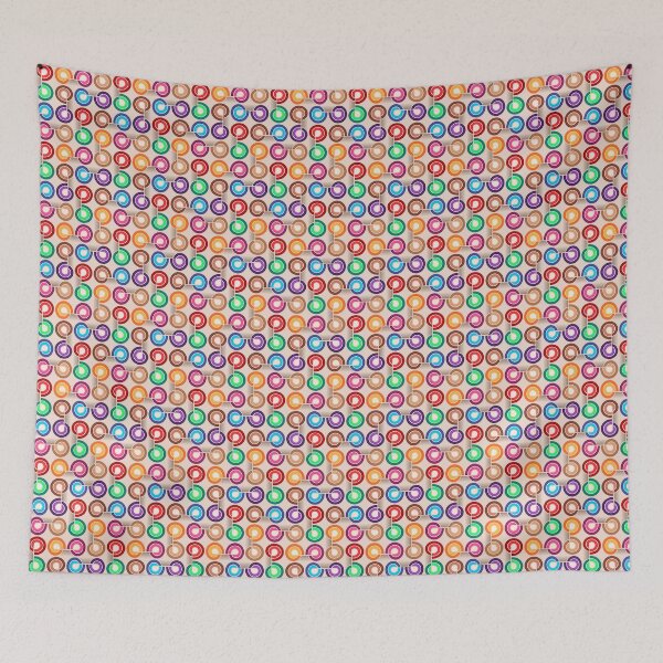 Item preview, Retro pattern of coloured interlinked circles. designed and sold by claireseyeview.