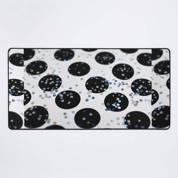 Item preview, Black Polka Dots with Blue Glitter Confetti designed and sold by SassyArtistry.