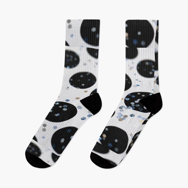 Item preview, Black Polka Dots with Blue Glitter Confetti designed and sold by SassyArtistry.