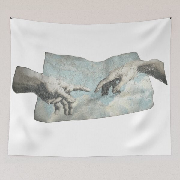 Item preview, distressed “the creation of adam” decal designed and sold by meuliasshop.