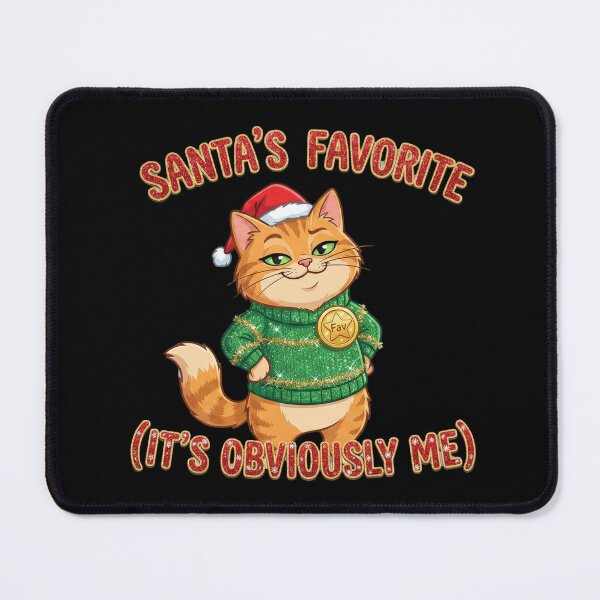 Item preview, Santa’s Favorite (It’s Obviously Me) – Smug Christmas Cat Tee – Funny Holiday Gift 2025 – Ugly Sweater Alternative designed and sold by FluffinCool.