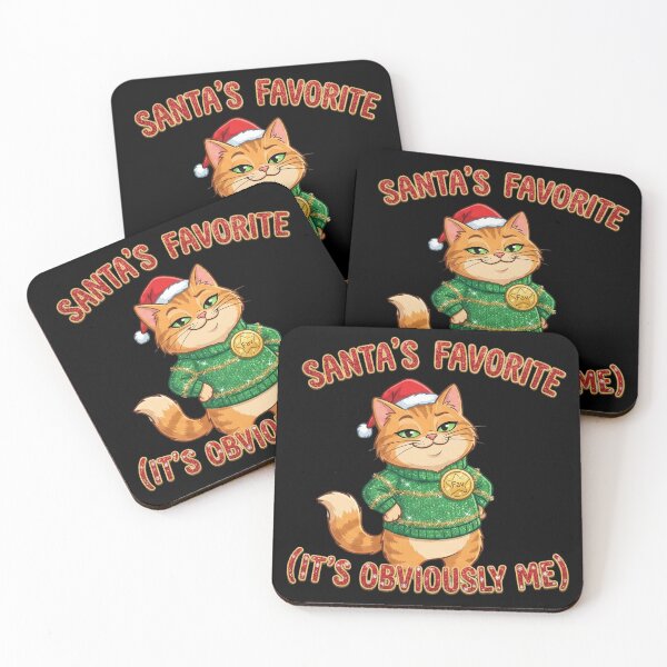 Item preview, Santa’s Favorite (It’s Obviously Me) – Smug Christmas Cat Tee – Funny Holiday Gift 2025 – Ugly Sweater Alternative designed and sold by FluffinCool.