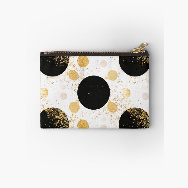 Item preview, Black Circles with Gold Glitter Dust Pattern designed and sold by SassyArtistry.