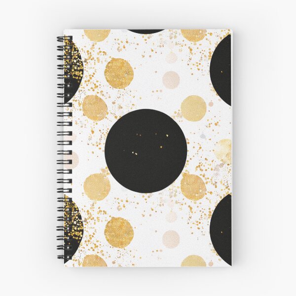 Item preview, Black Circles with Gold Glitter Dust Pattern designed and sold by SassyArtistry.