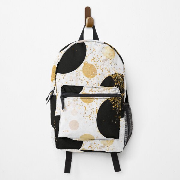 Item preview, Black Circles with Gold Glitter Dust Pattern designed and sold by SassyArtistry.