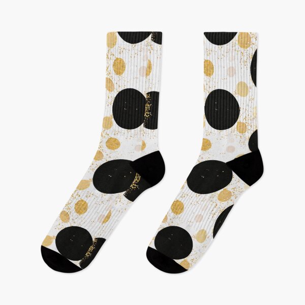 Item preview, Black Circles with Gold Glitter Dust Pattern designed and sold by SassyArtistry.
