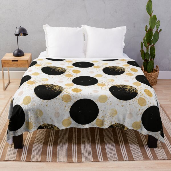 Item preview, Black Circles with Gold Glitter Dust Pattern designed and sold by SassyArtistry.