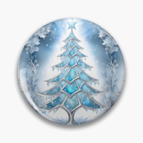 Artikelvorschau, WEIHNACHTSGRUSS WEIHNACHTSBAUM Blauer Saphir Buntglas-Kunstdruck auf Anfrage ~Winterwunderland-Partydekoration ~Geburtstagsgeschenk ~Gastgeschenk entworfen und verkauft von Spinning Plates 360.