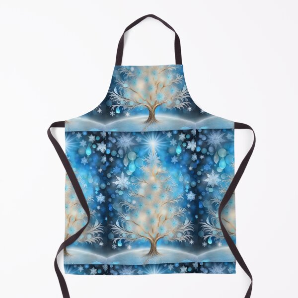 Item preview, SEASONS GREETING CHRISTMAS TREE Blue Sapphire Stained Glass Art Print on Demand ~ Starry Night Winter Wonderland Party Decoration~Birthday Gift~Favor designed and sold by Spinning Plates 360.