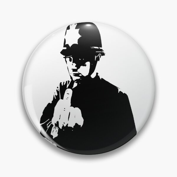 Item preview, Rude Policeman Silhouette – Funny Offensive Gesture Art designed and sold by jakethenerd.